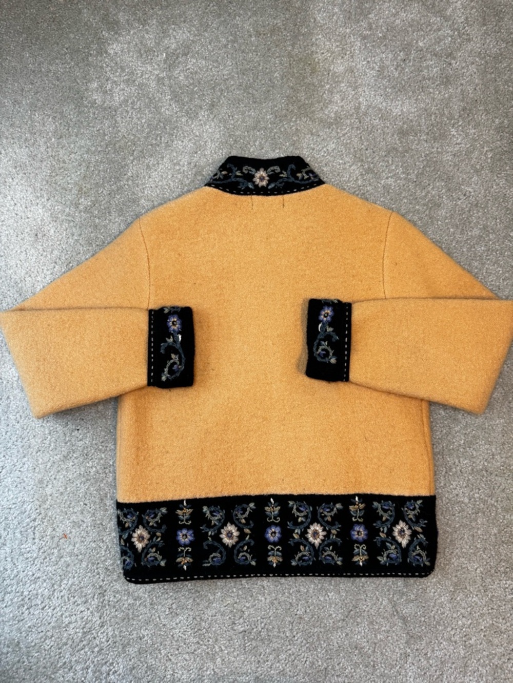 Icelandic Wool Butter Yellow Wool Toggle Jacket - Picture 5 of 5